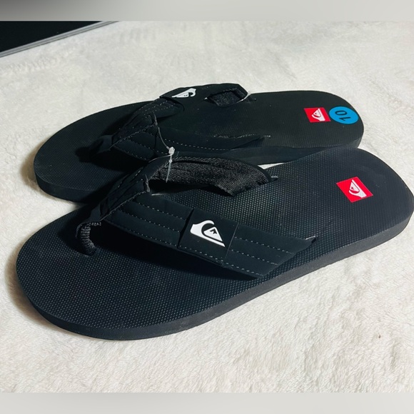 Mew Quicksilver Black‎ Women’s Flip Flops shoes Sz 10 - Picture 2 of 6